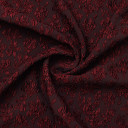 Жаккардовая ткань красно-черный принт