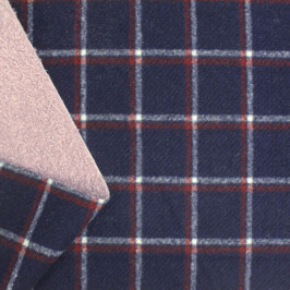 Искусственная дубленка, синяя клетка Искусственная дубленка, синяя клетка