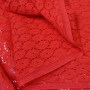 Ткань гипюр ярко-красного цвета