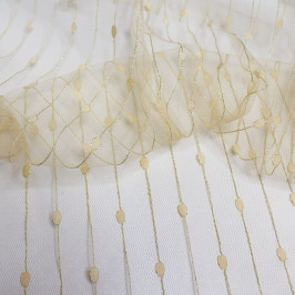 Ткань сетка жаккард светло-желтая