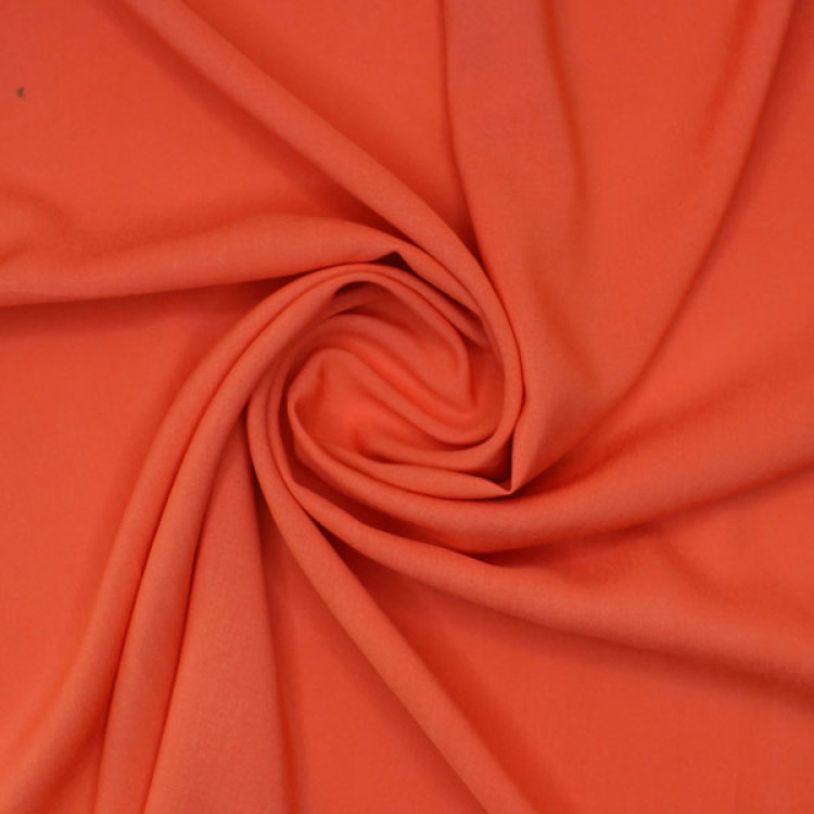 Ткань 100% вискоза морковного цвета