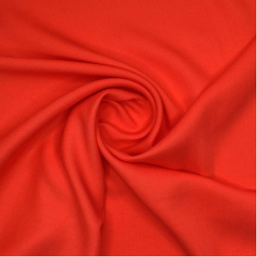 Ткань плательная ярко-красного цвета 