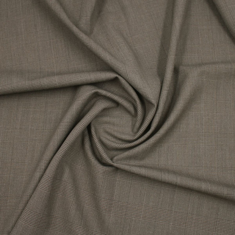 Ткань костюмная серо-бежевого цвета