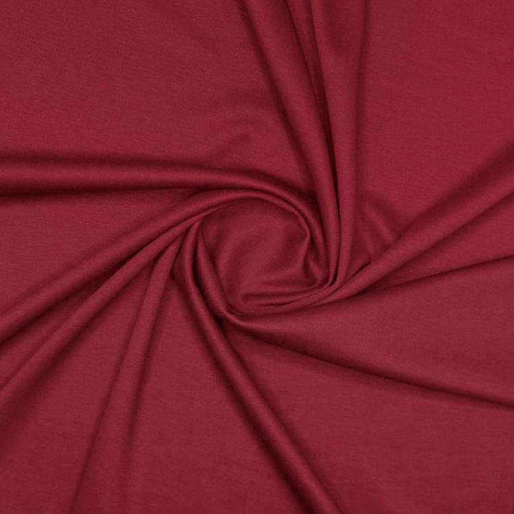 Ткань трикотажная lacosta бордового цвета 