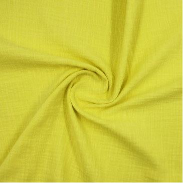 Ткань муслин лимонного цвета