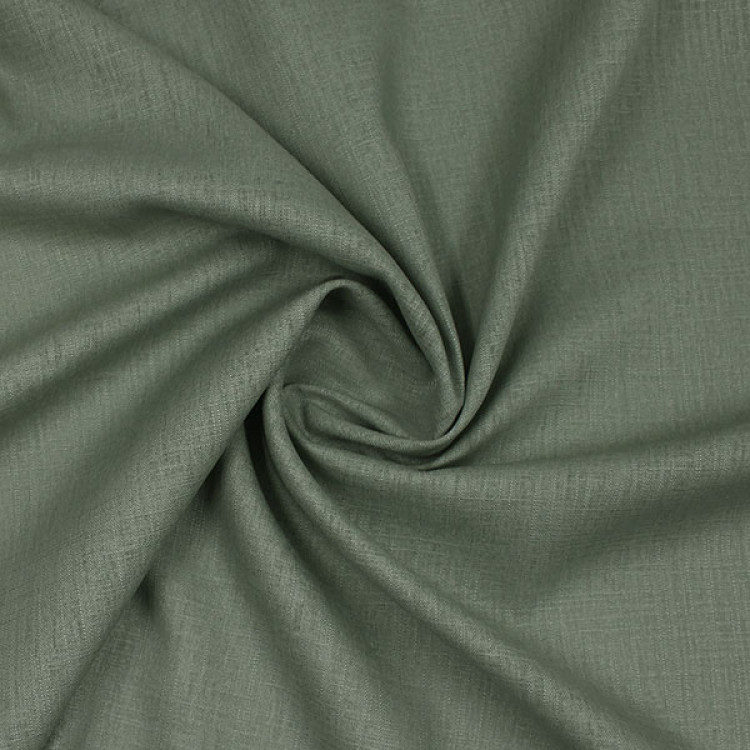 Ткань плательная цвета хаки с добавлением льна
