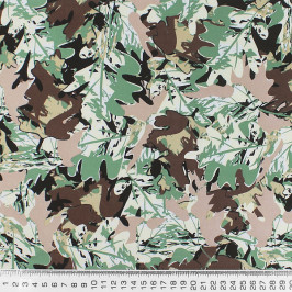 Хлопок 100% с растительным принтом