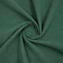 Ткань муслин темно-зеленого цвета, 100% хлопок