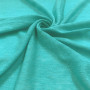 Ткань трикотаж-лен ярко-бирюзового цвета