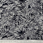 Ткань плательная темно-синего цвета с белым принтом