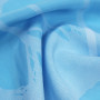 Ткань купра голубого цвета с цветами