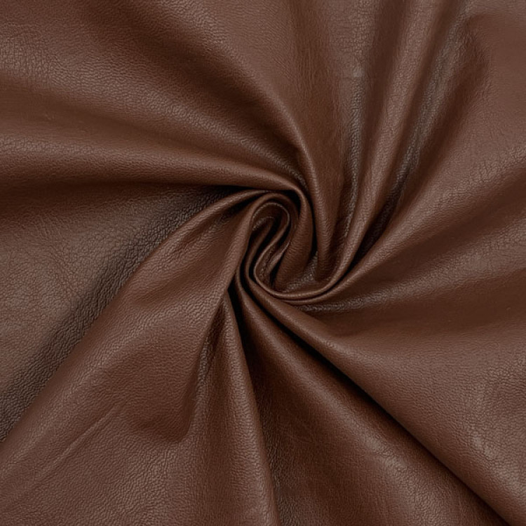 Ткань искусственная кожа коричневого цвета