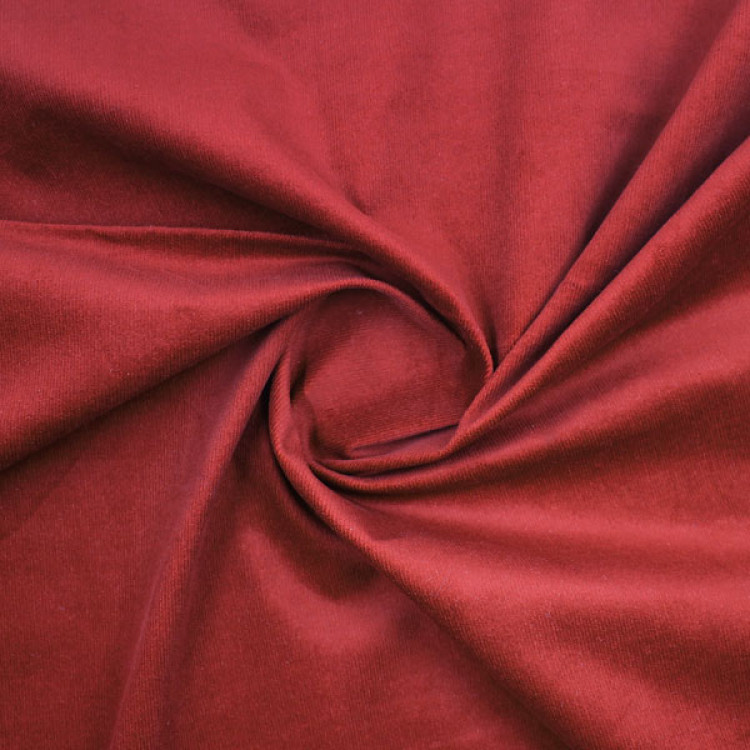 Ткань вельвет цвета бордо