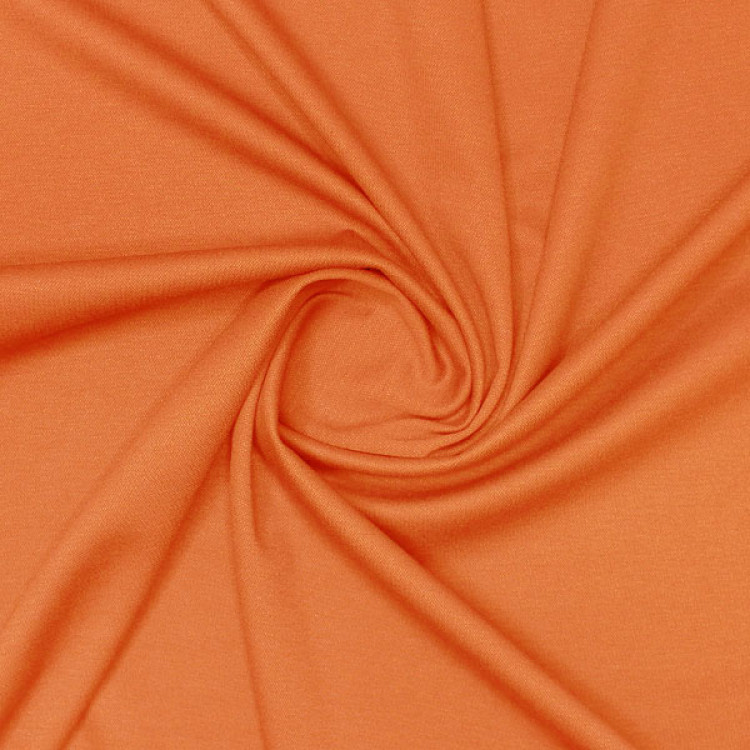 Ткань трикотажная lacosta морковного цвета 