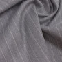 Ткань костюмная серого цвета в светлую полоску