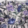 Ткань вискоза сатин с сиреневыми и синими цветами