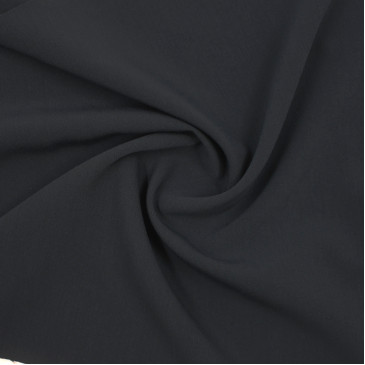Ткань костюмная иссиня-черного цвета