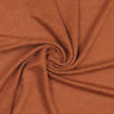 Ткань трикотаж лен терракотового цвета