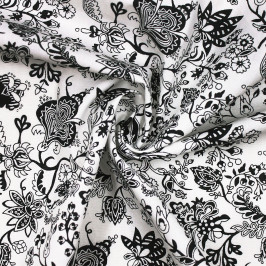 Хлопок 100%, черно-белый принт