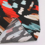 Ткань вискоза черного цвета с разноцветными мазками