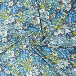 Хлопок 100% с растительным принтом