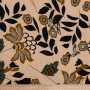 Ткань плательная кремового цвета с цветочным узором