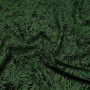 Ткань плательная темно-зеленого цвета с принтом