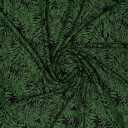 Ткань плательная темно-зеленого цвета с принтом