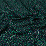 Ткань вискоза 100% черного цвета с зелено-бело-синим принтом