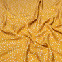 Ткань вискоза твил ярко-желтый цвета в мелкий горох