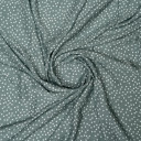 Ткань вискоза твил серо-зеленого цвета в горох