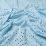 Ткань блузочная нежно голубого цвета вышивка