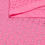 Ткань хлопковая ярко-розового цвета с вышивкой 