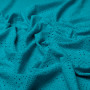 Ткань блузочная бирюзового цвета с вышивкой
