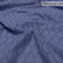 Ткань хлопковая сине-фиолетового цвета с вышивкой 