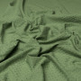 Ткань хлопковая цвета фисташки с вышивкой 