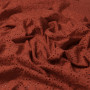 Ткань блузочная ярко-красного оттенка с геометрической вышивкой