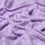 Ткань блузочная сиреневого цвета с вышивкой