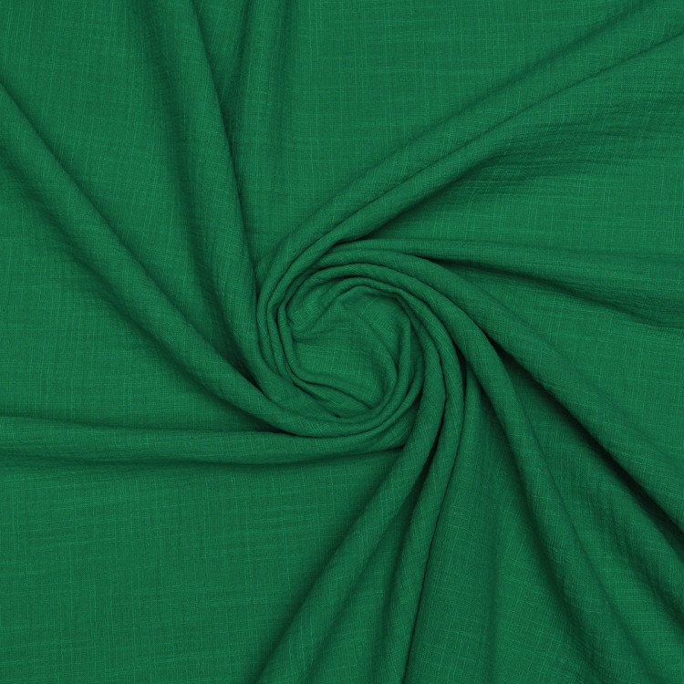 Ткань муслин ярко-зеленого цвета