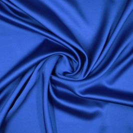 Атласная ткань ярко-синего цвета