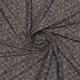 Вискоза 100%, сине-коричневый принт Вискоза 100%, сине-коричневый принт