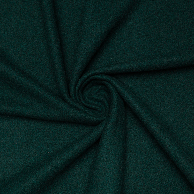 Ткань для пальто, вареная шерсть зеленого цвета