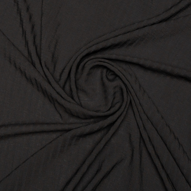 Ткань плательная черного цвета с рельефом