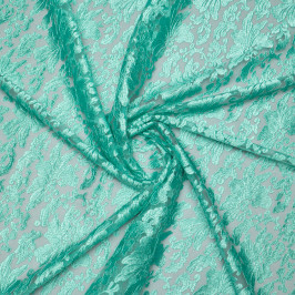 Вышитая ткань ментолового цвета