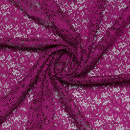 Ткань кружево цикламенового цвета Ткань кружево цикламенового цвета