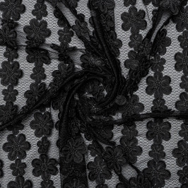 Ткань макраме черного цвета