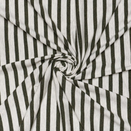 Трикотажная ткань в серо-белую полоску Трикотажная ткань в серо-белую полоску