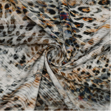 Плательная ткань с леопардовым принтом