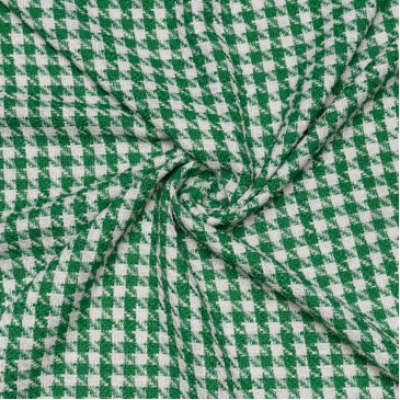 Костюмная ткань в зеленую гусиную лапку
