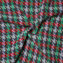 Пальтовая ткань красно-зеленый принт, Италия